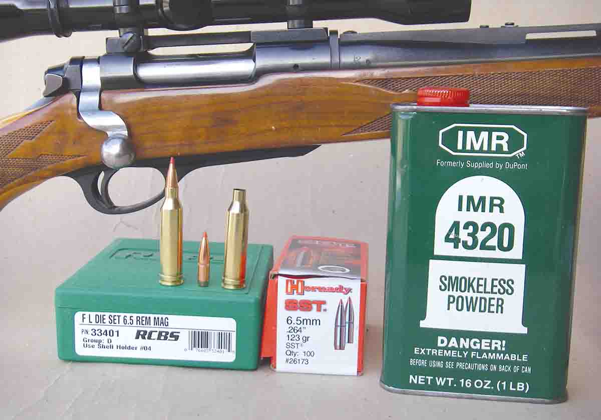 IMR-4320 powder is a good choice for loading the 6.5 Remington Magnum.